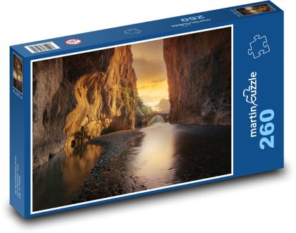 Canyon, river, bridge - Puzzle 260 pieces, size 41x28.7 cm 