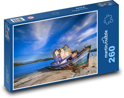 Boat on the seashore - Puzzle 260 pieces, size 41x28.7 cm 