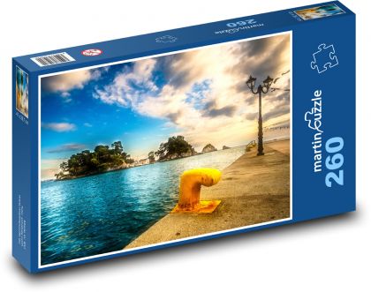 Betonové kotviště u moře - puzzle 260 dílků