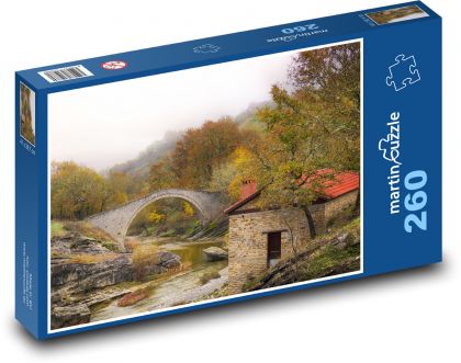 Stone bridge over the stream - Puzzle 260 pieces, size 41x28.7 cm 