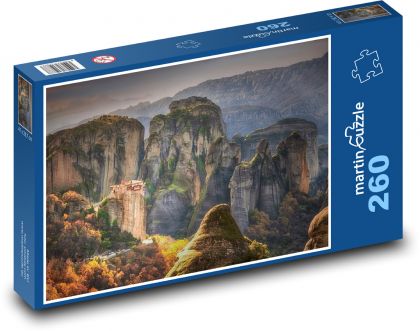 Řecko - Meteora - Puzzle 260 dílků, rozměr 41x28,7 cm