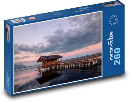 Ferienhaus auf dem Pier bei Sonnenuntergang - Puzzle - 260 Teile