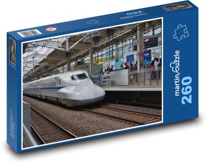 Vlak v Japonsku - Shinkansen - Puzzle 260 dielikov, rozmer 41x28,7 cm