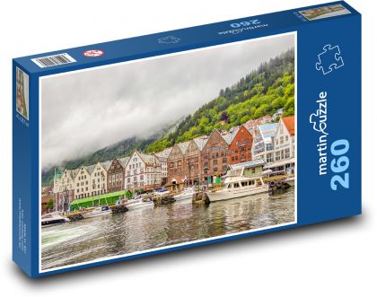 Nórsko - Bergen - Puzzle 260 dielikov, rozmer 41x28,7 cm