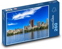 Fontána na řece v New Yorku Puzzle 260 - 41x28,7 cm