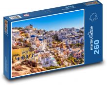 Santorini over the cliff - Greece Puzzle 260 pieces - 41 x 28.7 cm