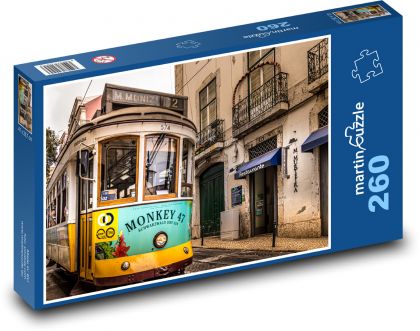 Električka v meste - Portugalsko - Puzzle 260 dielikov, rozmer 41x28,7 cm