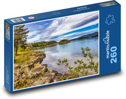 Norsko - jezero - Puzzle 260 dílků, rozměr 41x28,7 cm