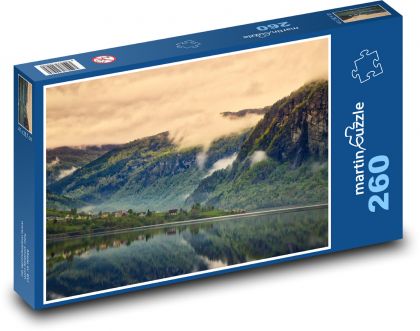 Mountain landscape with lake - Puzzle 260 pieces, size 41x28.7 cm 