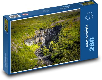 Island - vodopád - Puzzle 260 dílků, rozměr 41x28,7 cm