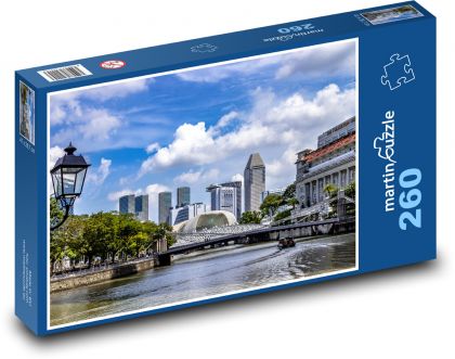 Singapur - architektura - Puzzle 260 dílků, rozměr 41x28,7 cm