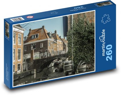 Holandsko - plavební kanál - puzzle 260 dílků