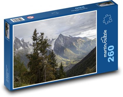Hory, stromy, příroda - Puzzle 260 dílků, rozměr 41x28,7 cm