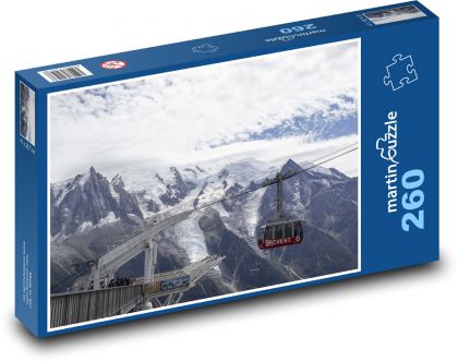 Górska kolejka linowa - Puzzle 260 elementów, rozmiar 41x28,7 cm