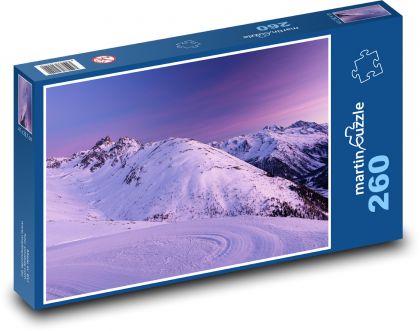 Weiße Gipfel der Schweizer Alpen - Puzzle - 260 Teile