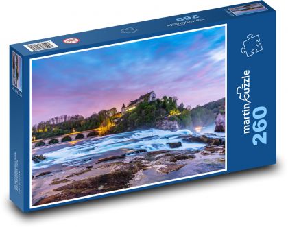 Rýnske vodopády vo Švajčiarsku - Puzzle 260 dielikov, rozmer 41x28,7 cm