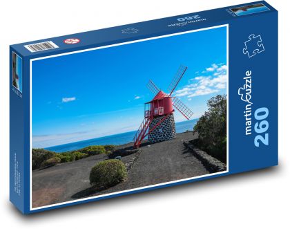 Azory - větrný mlýn - Puzzle 260 dílků, rozměr 41x28,7 cm