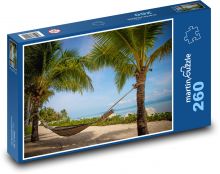 Houpací síť mezi palmami Puzzle 260 - 41x28,7 cm