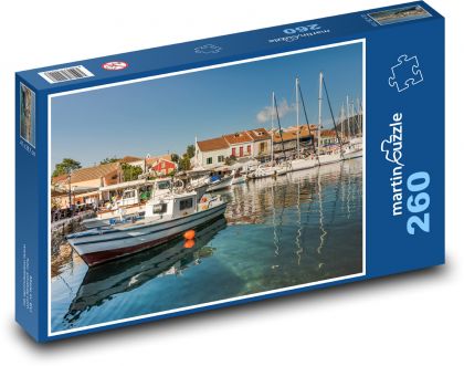 Grécko - prístav - Puzzle 260 dielikov, rozmer 41x28,7 cm
