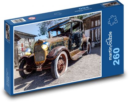 Old car, veteran - Puzzle 260 pieces, size 41x28.7 cm 