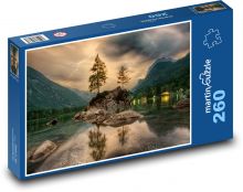 Príroda, jazero, stromy Puzzle 260 dielikov - 41 x 28,7 cm 