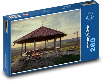 Gazebo with a red roof - Puzzle 260 pieces, size 41x28.7 cm 