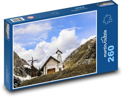 Kaple, hory - Puzzle 260 dílků, rozměr 41x28,7 cm