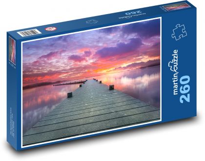 Sea pier at sunset - Puzzle 260 pieces, size 41x28.7 cm 