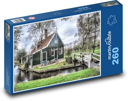 Dutch canal house - Puzzle 260 pieces, size 41x28.7 cm 