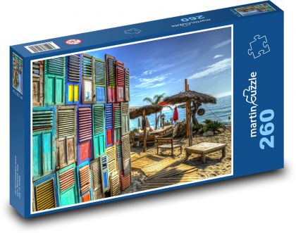Colorful paradise by the sea - Puzzle 260 pieces, size 41x28.7 cm 
