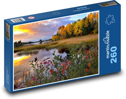Jazero, príroda, slnko - Puzzle 260 dielikov, rozmer 41x28,7 cm