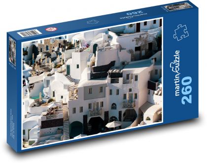 Domy pri mori - Santorini - Puzzle 260 dielikov, rozmer 41x28,7 cm