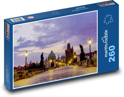 Die magische Karlsbrücke bei Sonnenuntergang - Puzzle - 260 Teile