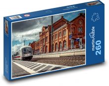 Vlak, železniční stanice Puzzle 260 dílků - 41 x 28,7 cm