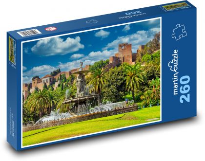 Fontána pod pevnosťou Alcazaba - Puzzle 260 dielikov, rozmer 41x28,7 cm