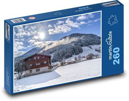Alpy, zima - Puzzle 260 dílků, rozměr 41x28,7 cm