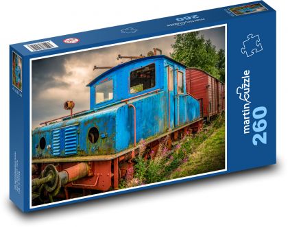 stará lokomotíva - Puzzle 260 dielikov, rozmer 41x28,7 cm