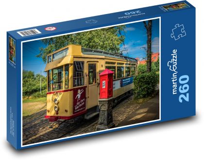 Historická tramvaj - Puzzle 260 dílků, rozměr 41x28,7 cm
