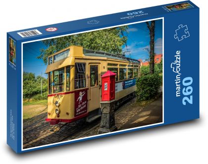Zabytkowy tramwaj - Puzzle 260 elementów, rozmiar 41x28,7 cm