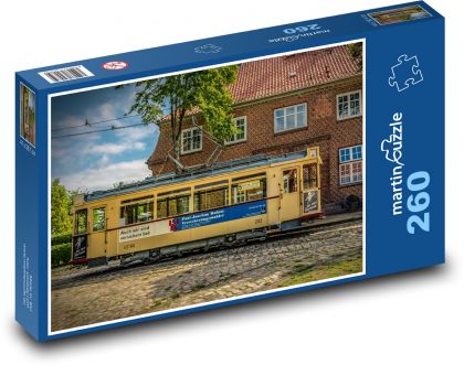 Historická tramvaj - Puzzle 260 dílků, rozměr 41x28,7 cm