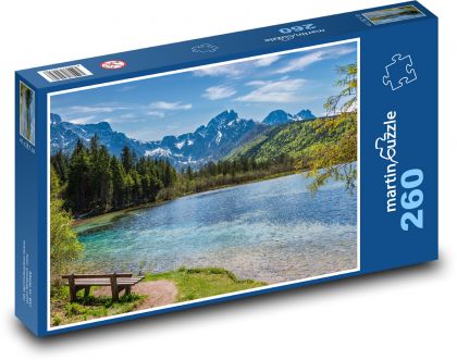 Jazerná lavička - Puzzle 260 dielikov, rozmer 41x28,7 cm