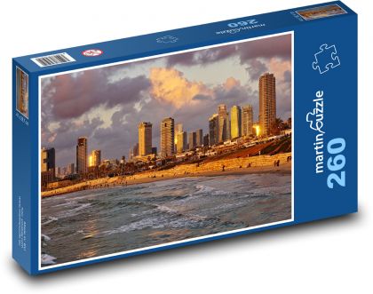 Tel Aviv - pláž - Puzzle 260 dílků, rozměr 41x28,7 cm