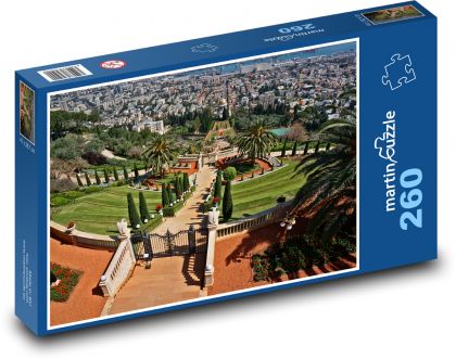 Terasové zahrady s výhledem na město - puzzle 260 dílků