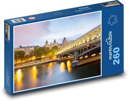Paříž, most přes Seinu  - puzzle 260 dílků