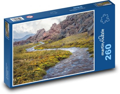 Caucasus - river - Puzzle 260 pieces, size 41x28.7 cm 