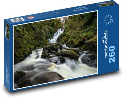 Wodospad leśny - Puzzle 260 elementów, rozmiar 41x28,7 cm