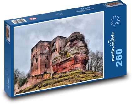 Zamek Pfalz - Puzzle 260 elementów, rozmiar 41x28,7 cm