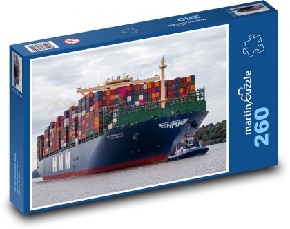 kontajnerová loď - Puzzle 260 dielikov, rozmer 41x28,7 cm