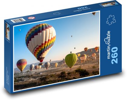 Horkovzdušné balóny - Puzzle 260 dílků, rozměr 41x28,7 cm