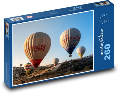 Hot air balloon flight - Puzzle 260 pieces, size 41x28.7 cm 